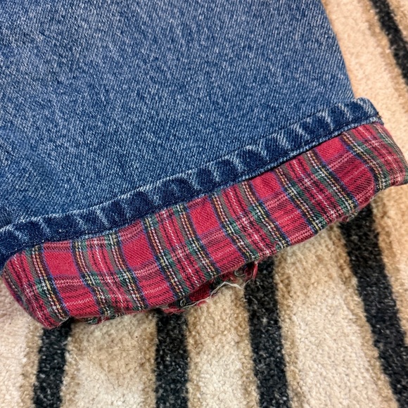 Vintage L.L. Bean Straight Women's Jeans with Plaid Lining Throughout - Size 10R - Picture 7 of 8